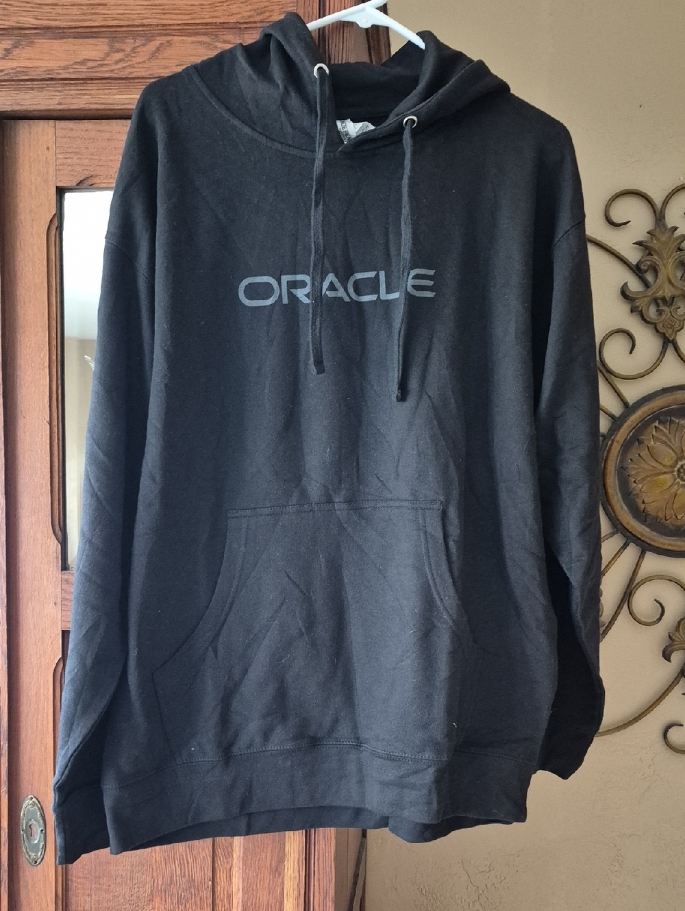 Oracle Black Crewneck Sweatshirt with Gray Logo